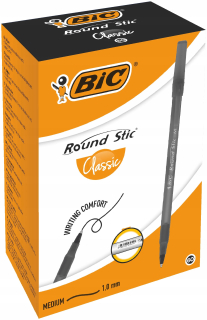 Čierne guľôčkové pero BIC